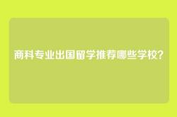 商科专业出国留学推荐哪些学校？