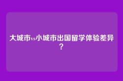 大城市vs小城市出国留学体验差异？