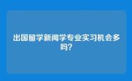 出国留学新闻学专业实习机会多吗？