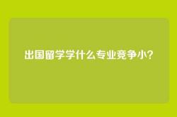 出国留学学什么专业竞争小？