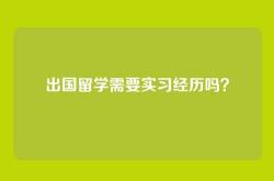出国留学需要实习经历吗？