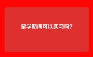 留学期间可以实习吗？