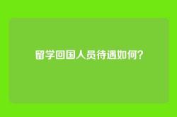 留学回国人员待遇如何？
