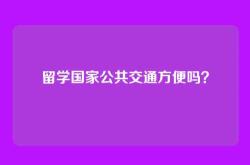 留学国家公共交通方便吗？