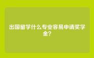 出国留学什么专业容易申请奖学金？
