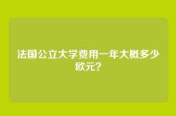 法国公立大学费用一年大概多少欧元？