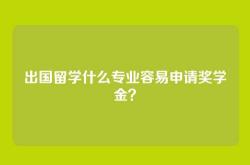 出国留学什么专业容易申请奖学金？
