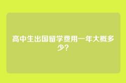 高中生出国留学费用一年大概多少？