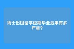 博士出国留学延期毕业后果有多严重？