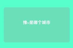 豫w是哪个城市