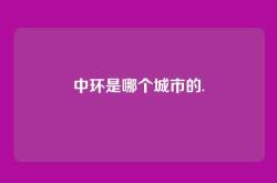 中环是哪个城市的.