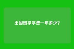出国留学学费一年多少？