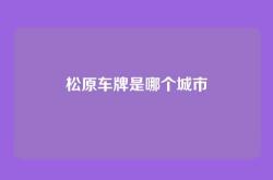 松原车牌是哪个城市