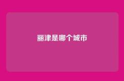 丽津是哪个城市