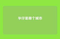 华仔是哪个城市
