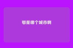 鄂是哪个城市啊