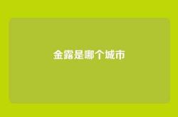 金露是哪个城市