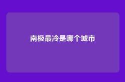 南极最冷是哪个城市