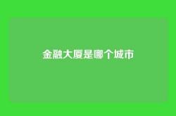 金融大厦是哪个城市