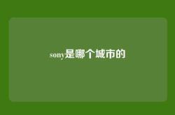 sony是哪个城市的