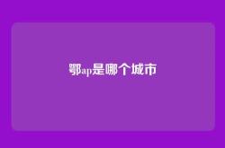 鄂ap是哪个城市