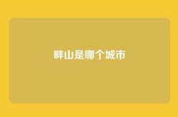 畔山是哪个城市