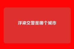 浮梁交警是哪个城市