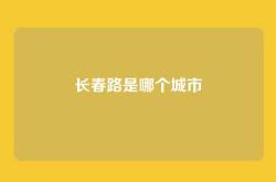 长春路是哪个城市