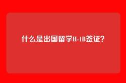 什么是出国留学H-1B签证？