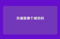 月浦是哪个城市的