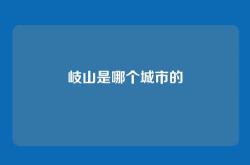 岐山是哪个城市的