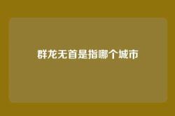 群龙无首是指哪个城市