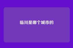 临川是哪个城市的