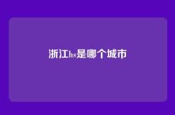 浙江hs是哪个城市
