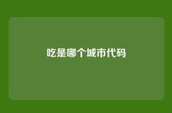 吃是哪个城市代码