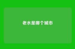 老水是哪个城市