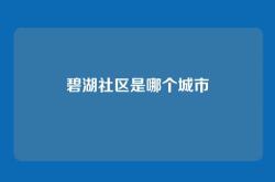 碧湖社区是哪个城市