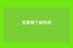 宝是哪个城市的