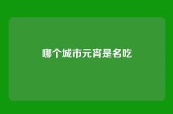 哪个城市元宵是名吃