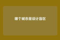 哪个城市是设计盲区