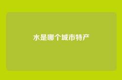 水是哪个城市特产