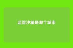 监管沙箱是哪个城市