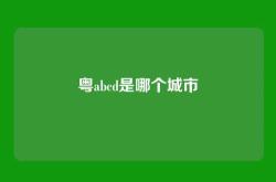 粤abcd是哪个城市