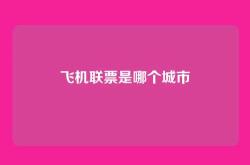 飞机联票是哪个城市