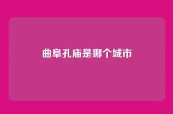 曲阜孔庙是哪个城市