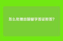 怎么处理出国留学签证拒签？