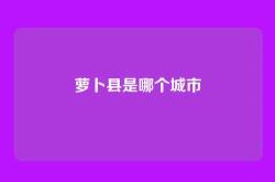 萝卜县是哪个城市