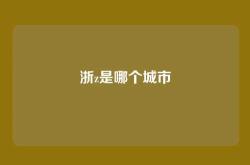 浙z是哪个城市