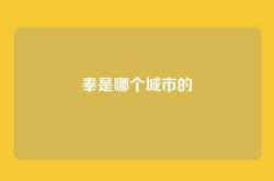 奉是哪个城市的