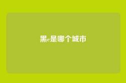 黑e是哪个城市